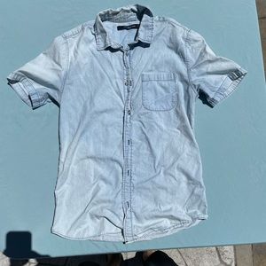 Light blue short sleeve button up